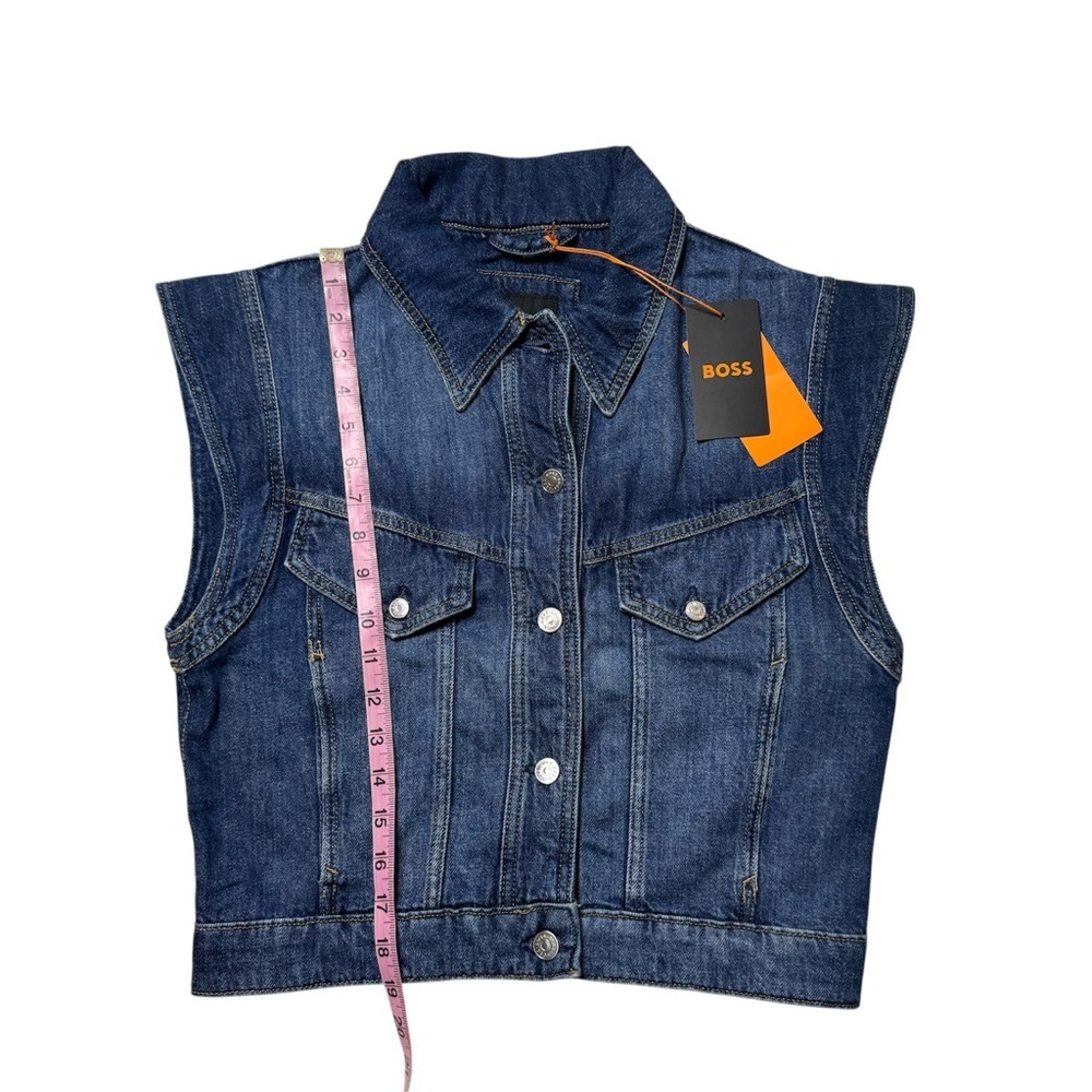 NWT BOSS Denim Vest Jacket size XS - Picture 9 of 14